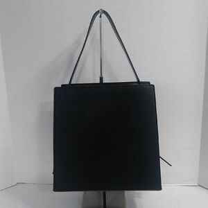 Women's Elegant Black & Dark Brown Adjustable Strap Shoulder Bag *EUC*